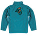 Coastal Carolina Chanticleers CCU Vive La Fete Game Day Solid Teal Quarter Zip Pullover Sleeves - Vive La Fête - Online Apparel Store