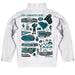Coastal Carolina Chanticleers CCU Hand Sketched Vive La Fete Impressions Artwork White Boys Quarter Zip Pullover V1 - Vive La Fête - Online Apparel Store