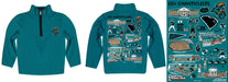 Coastal Carolina Chanticleers CCU Hand Sketched Vive La Fete Impressions Artwork  Teal Boys Quarter Zip Pullover V1 - Vive La Fête - Online Apparel Store