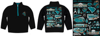 Coastal Carolina Chanticleers CCU Hand Sketched Vive La Fete Impressions Artwork  Black Quarter Zip Pullover V1 - Vive La Fête - Online Apparel Store