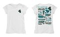 Coastal Carolina Chanticleers CCU Hand Sketched Vive La Fete Impressions Artwork White Girls Cotton Short Sleeve Tee - Vive La Fête - Online Apparel Store