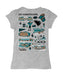 Coastal Carolina Chanticleers CCU Hand Sketched Vive La Fete Impressions Artwork Grey Girls Cotton Short Sleeve Tee - Vive La Fête - Online Apparel Store