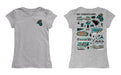 Coastal Carolina Chanticleers CCU Hand Sketched Vive La Fete Impressions Artwork Grey Girls Cotton Short Sleeve Tee - Vive La Fête - Online Apparel Store