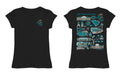 Coastal Carolina Chanticleers CCU Hand Sketched Vive La Fete Impressions Artwork Black Girls Cotton Short Sleeve Tee - Vive La Fête - Online Apparel Store