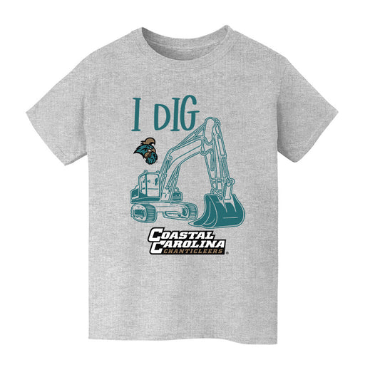 Coastal Carolina Chanticleers CCU Vive La Fete Excavator Heather Grey Cotton Short Sleeve Tee