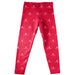 Chapman University Panthers Vive La Fete Girls Game Day All Over Logo Elastic Waist Classic Play Red Leggings Tights