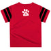 Chapman Panthers Vive La Fete Boys Game Day Red Short Sleeve Tee with Stripes on Sleeves - Vive La Fête - Online Apparel Store
