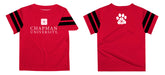 Chapman Panthers Vive La Fete Boys Game Day Red Short Sleeve Tee with Stripes on Sleeves - Vive La Fête - Online Apparel Store
