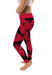 Chapman University Panthers Vive La Fete Paint Brush Logo on Waist Women Red Yoga Leggings - Vive La Fête - Online Apparel Store