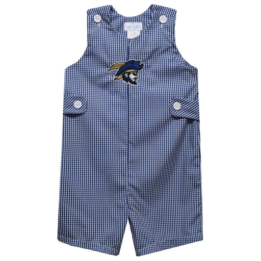 Charleston Southern Buccaneers CSU Embroidered Navy Gingham Boys Jon Jon