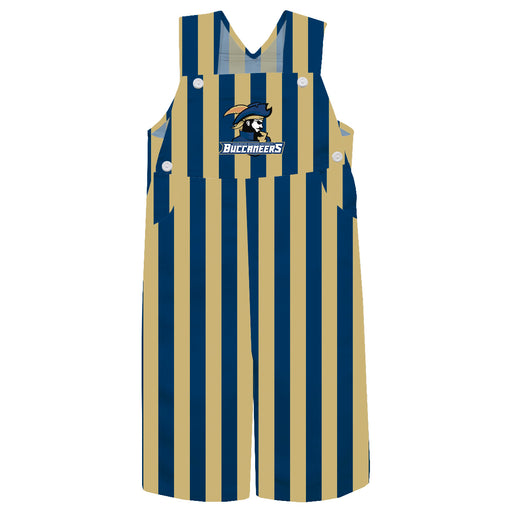 Charleston Southern Buccaneers Vive La Fete Blue Gold Stripes Logo Boys Overall Team Bibs