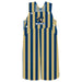 Charleston Southern Buccaneers Vive La Fete Blue Gold Stripes Logo Boys Overall Team Bibs