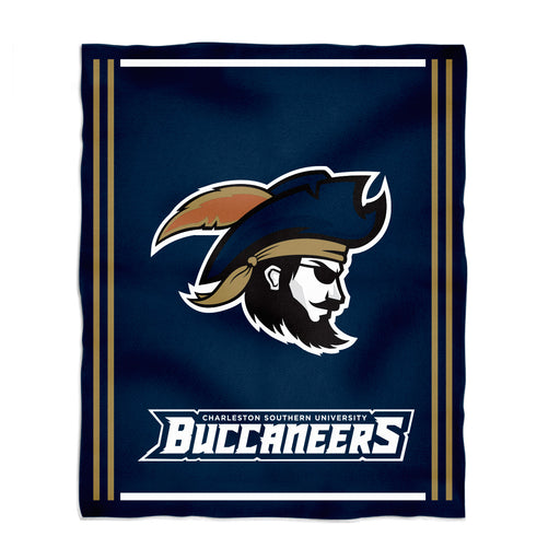 Charleston Southern Buccaneers Vive La Fete Kids Game Day Blue Plush Soft Minky Blanket 36 x 48 Mascot