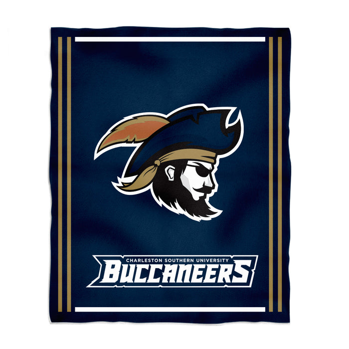 Charleston Southern Buccaneers Vive La Fete Kids Game Day Blue Plush Soft Minky Blanket 36 x 48 Mascot