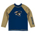 Charleston Southern Buccaneers Vive La Fete Logo Blue Gold Long Sleeve Raglan Rashguard
