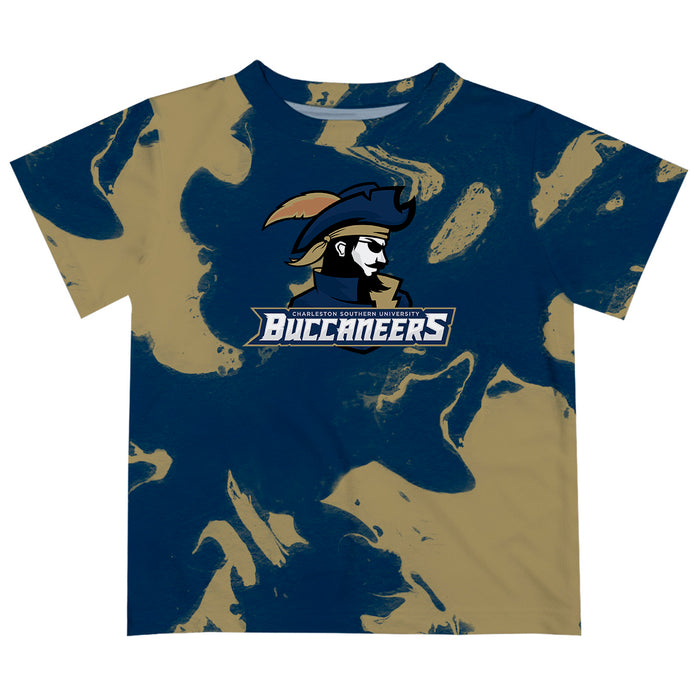 Charleston Southern Buccaneers CSU Vive La Fete Marble Boys Game Day Blue Short Sleeve Tee