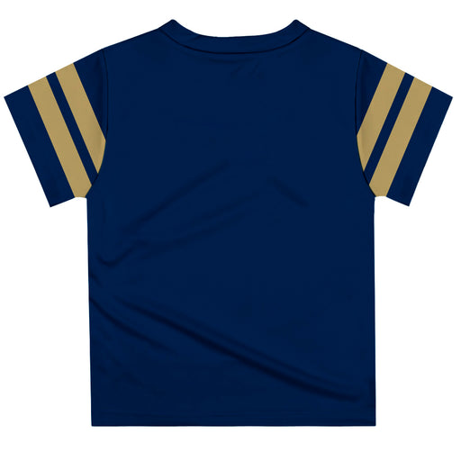 Charleston Southern Buccaneers Vive La Fete Boys Game Day Blue Short Sleeve Tee with Stripes on Sleeves - Vive La Fête - Online Apparel Store