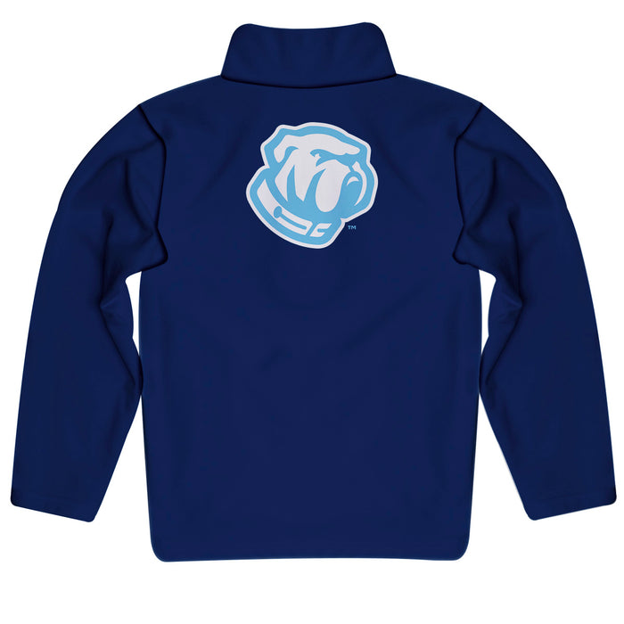 The Citadel Bulldogs Vive La Fete Game Day Solid Blue Quarter Zip Pullover Sleeves - Vive La Fête - Online Apparel Store