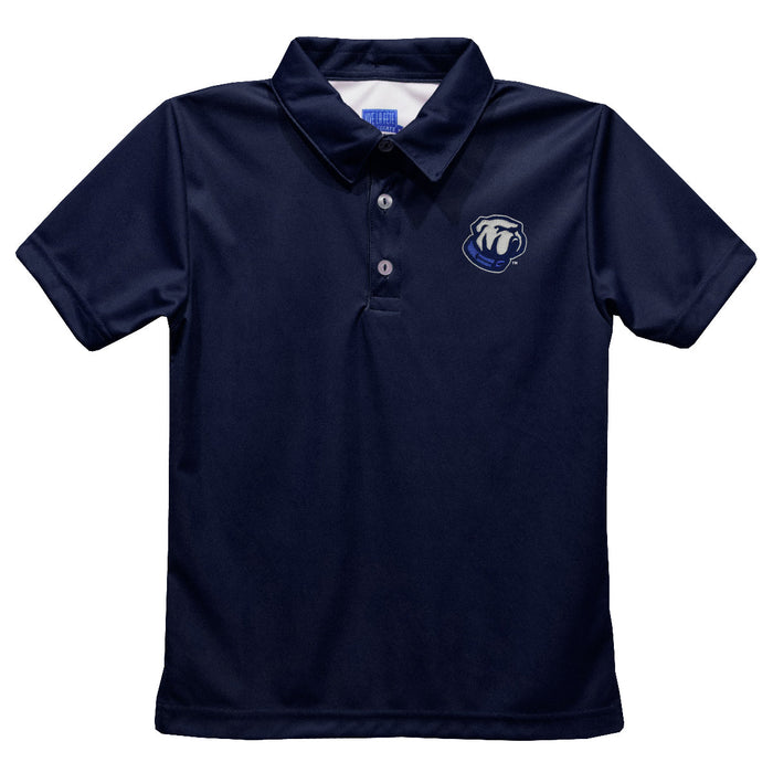 The Citadel Bulldogs Embroidered Navy Short Sleeve Polo Box Shirt