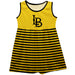 Cal State Long Beach 49ers Vive La Fete Girls Game Day Sleeveless Tank Dress Solid Gold Logo Stripes on Skirt - Vive La Fête - Online Apparel Store
