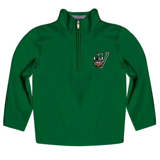 Cleveland State Vikings Vive La Fete Logo and Mascot Name Womens Green Quarter Zip Pullover