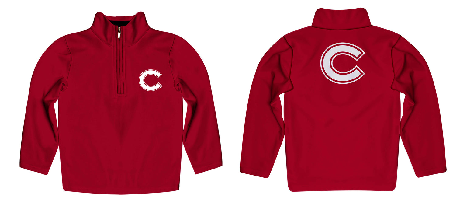 Colgate University Raiders Vive La Fete Game Day Solid Maroon Quarter Zip Pullover Sleeves - Vive La Fête - Online Apparel Store