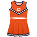 Carroll Pioneers Vive La Fete Game Day Orange Sleeveless Chearleader Set