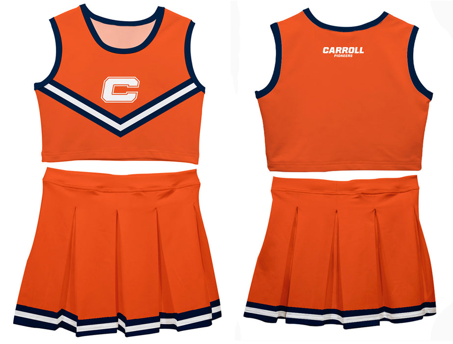 Carroll Pioneers Vive La Fete Game Day Orange Sleeveless Chearleader Set - Vive La Fête - Online Apparel Store