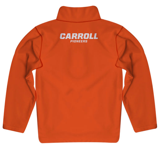 Carroll Pioneers Vive La Fete Logo and Mascot Name Womens Orange Quarter Zip Pullover - Vive La Fête - Online Apparel Store