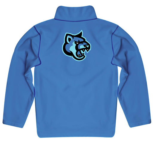 Cal State San Marcos Cougars Vive La Fete Game Day Solid Blue Quarter Zip Pullover Sleeves - Vive La Fête - Online Apparel Store