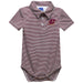 Central Michigan Chippewas Embroidered Maroon Stripes Short Stripe Knit Polo Onesie