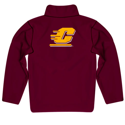 Central Michigan Chippewas Vive La Fete Game Day Solid Maroon Quarter Zip Pullover Sleeves - Vive La Fête - Online Apparel Store