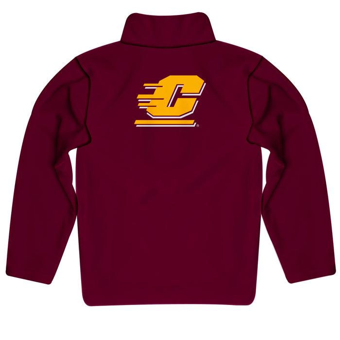 Central Michigan Chippewas Vive La Fete Game Day Solid Maroon Quarter Zip Pullover Sleeves - Vive La Fête - Online Apparel Store