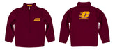 Central Michigan Chippewas Vive La Fete Game Day Solid Maroon Quarter Zip Pullover Sleeves - Vive La Fête - Online Apparel Store