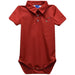 Central Missouri Mules Embroidered Red Solid Knit Boys Polo Bodysuit