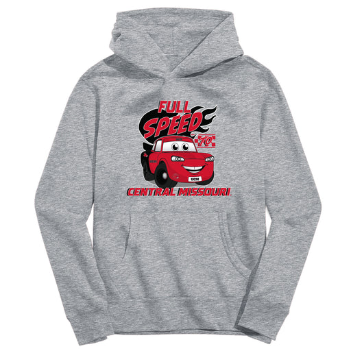 Central Missouri Mules Vive La Fete Full Speed Grey Cotton Hoodie