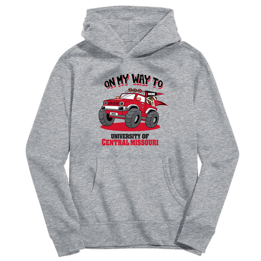 Central Missouri Mules Vive La Fete On My Way Monster Truck Grey Cotton Hoodie
