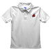 Central Missouri Mules Embroidered White Short Sleeve Polo Box Shirt