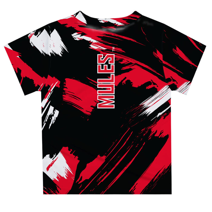 Central Missouri Mules Vive La Fete Boys Game Day Black Short Sleeve Tee Paint Brush