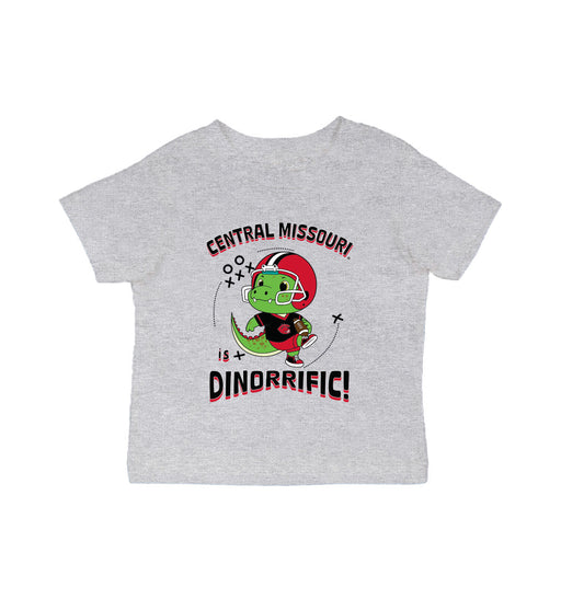 Central Missouri Mules Vive La Fete Dinorrific Grey Cotton Short Sleeve Tee