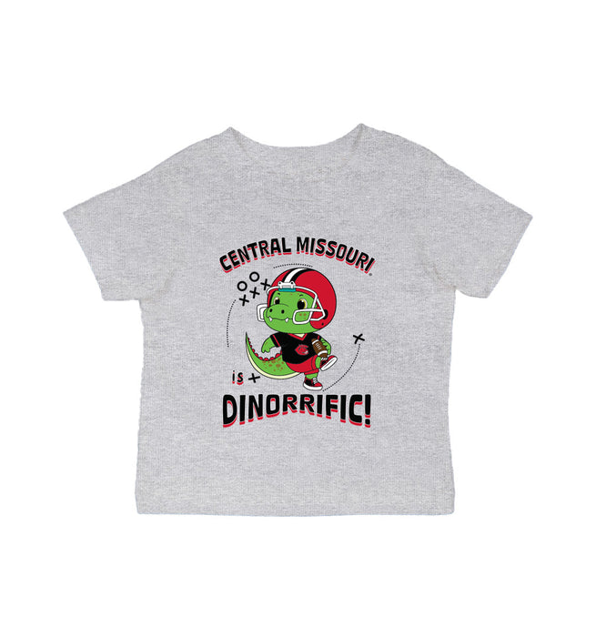 Central Missouri Mules Vive La Fete Dinorrific Grey Cotton Short Sleeve Tee