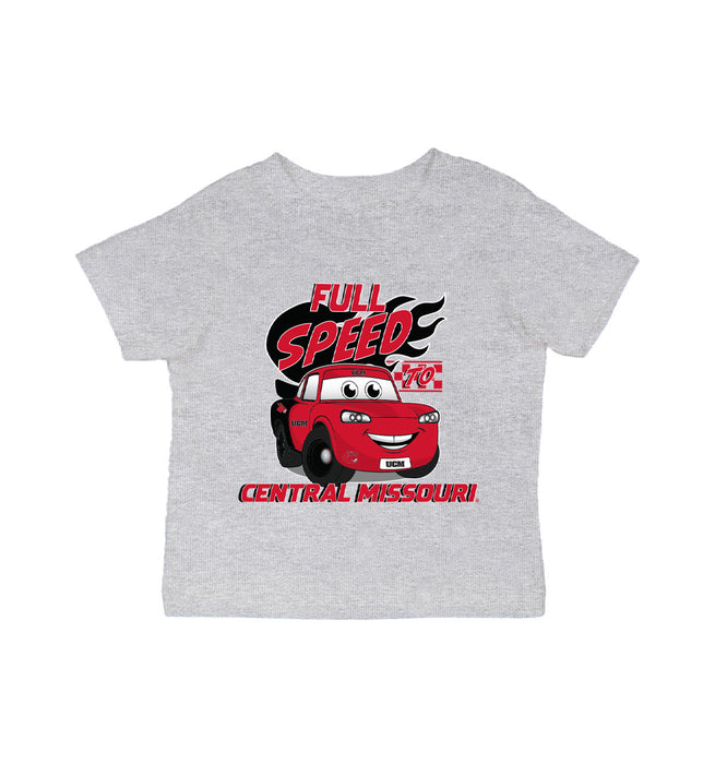 Central Missouri Mules Vive La Fete Full Speed Grey Cotton Short Sleeve Tee