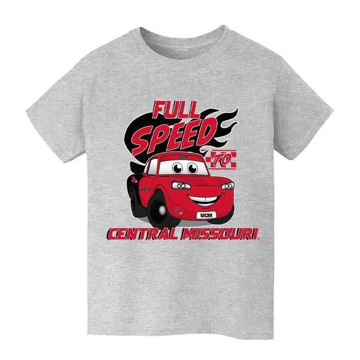 Central Missouri Mules Vive La Fete Full Speed Grey Cotton Short Sleeve Tee