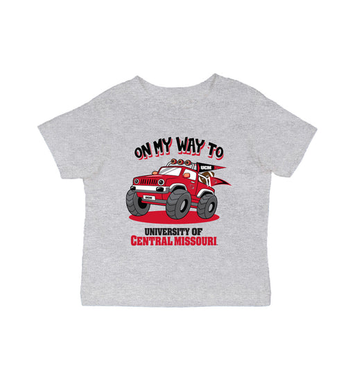 Central Missouri Mules Vive La Fete On My Way Monster Truck Grey Cotton Short Sleeve Tee