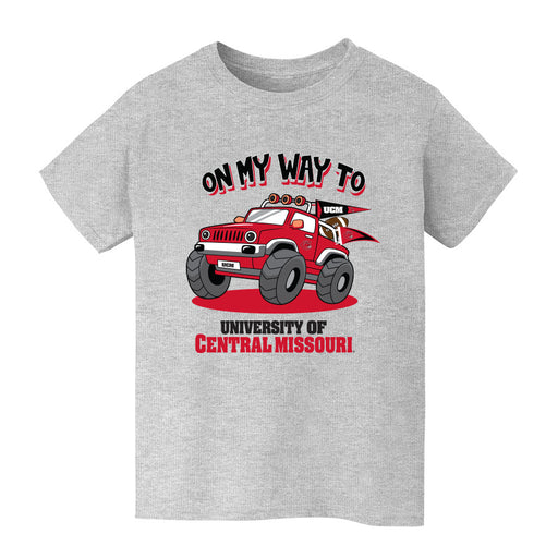 Central Missouri Mules Vive La Fete On My Way Monster Truck Grey Cotton Short Sleeve Tee