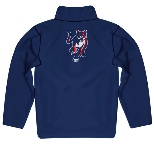 Columbus State Cougars Vive La Fete Game Day Solid Blue Quarter Zip Pullover Sleeves - Vive La Fête - Online Apparel Store
