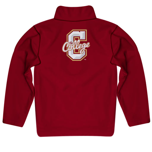 Charleston Cougars COC Vive La Fete Game Day Solid Maroon Quarter Zip Pullover Sleeves - Vive La Fête - Online Apparel Store