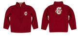 Charleston Cougars COC Vive La Fete Game Day Solid Maroon Quarter Zip Pullover Sleeves - Vive La Fête - Online Apparel Store