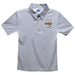 Charleston Cougars COC Embroidered Gray Stripes Short Sleeve Polo Box Shirt
