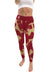 Charleston Cougars COC Vive La Fete Paint Brush Logo on Waist Women Maroon Yoga Leggings
